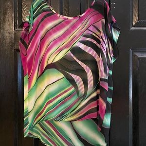 Fab’rik Colorful Tropical Print Blouse